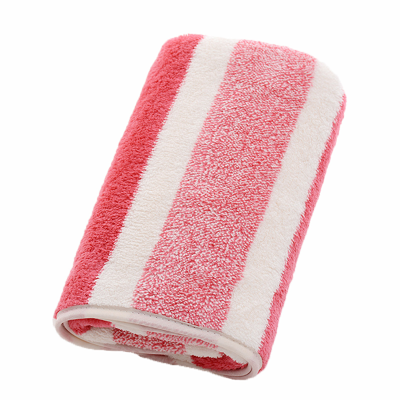 优福安达优福安达 珊瑚绒简约条纹毛巾 35*75cm MJ20230025 /条高清大图