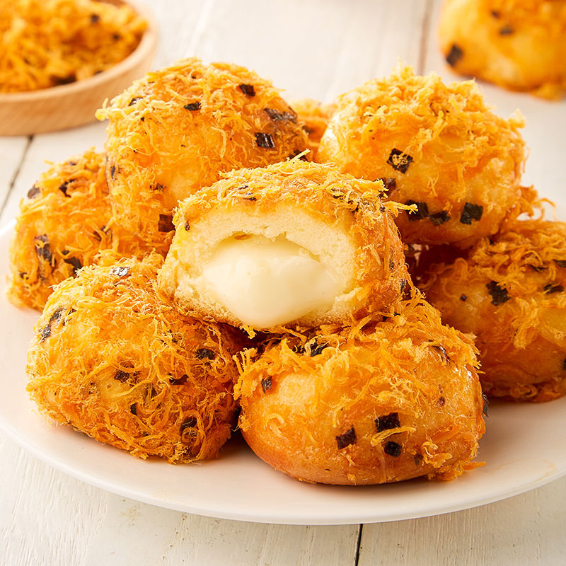 回头客爆浆肉松球海苔肉松味180g肉松吐司面包早餐芝士蛋糕点心