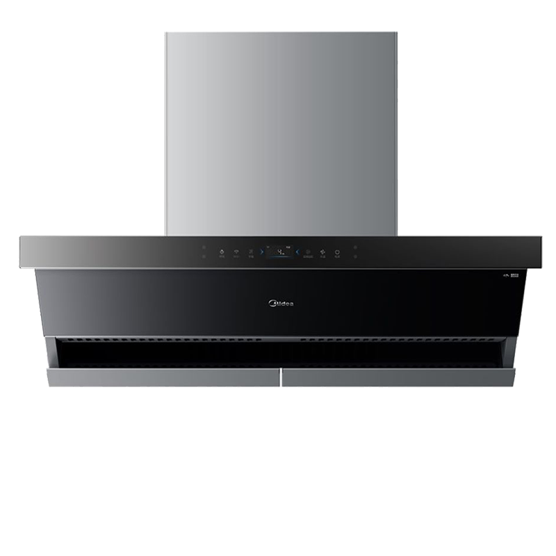 美的(Midea)抽油烟机家用 顶侧双吸 烟灶联动 23m³风量大吸力 变频巡航 超薄近吸 自动清洗油烟机 AK5