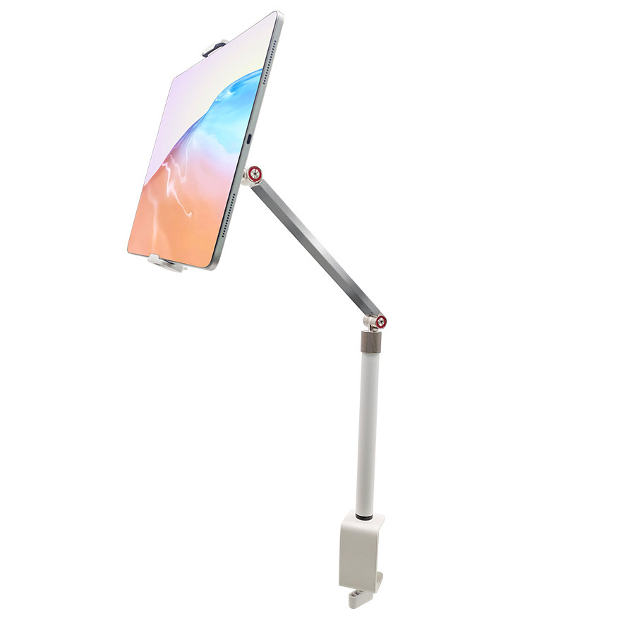 ZJLQ便携显示器显示屏支架拍摄直播手机桌面平板支架游戏专用-银色 桌夹单臂【常规款】