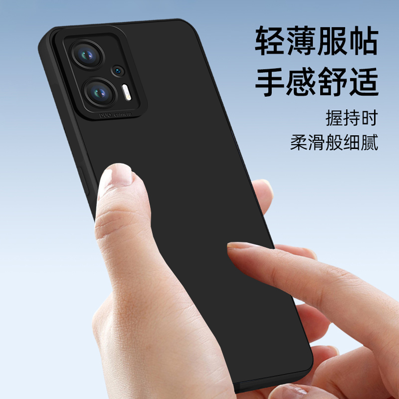 BOEEK 适用于小米红米Redmi Note11T Pro+手机壳防摔减震液态硅胶软壳简约男女个性纯色镜头全包保护套