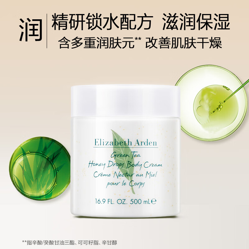 伊丽莎白雅顿身体乳护理套装绿茶蜜滴500ml+绿茶沐浴露500ml 礼物送朋友高清大图
