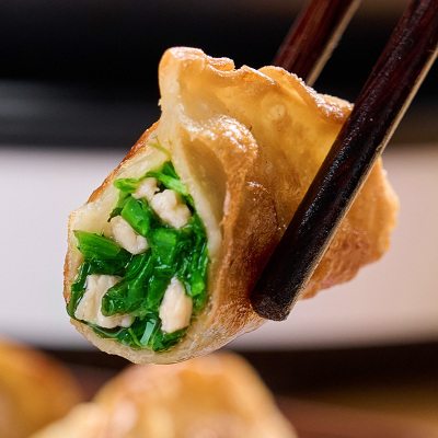 安井 荠菜蒸煎饺2斤装锅贴蒸饺