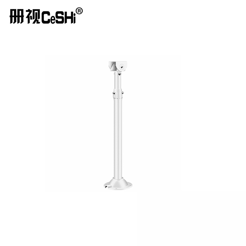 册视安防监控35管铝合金伸缩摄像机吊装万向鸭嘴头立柱装支架60-120cm个高清大图