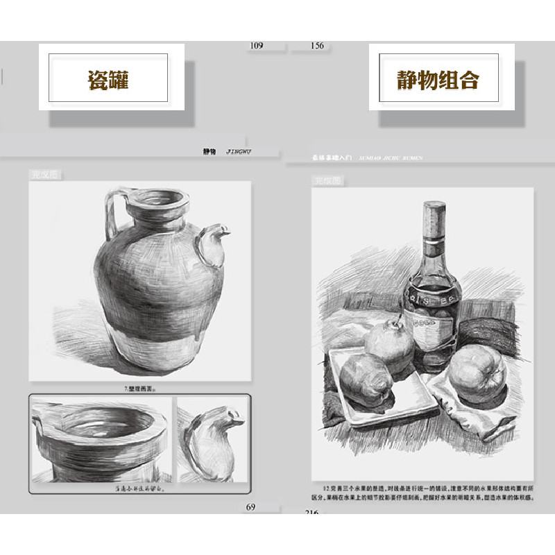 正版新书]素描基础入门--静物七彩绘工作室 绘9787531483298高清大图
