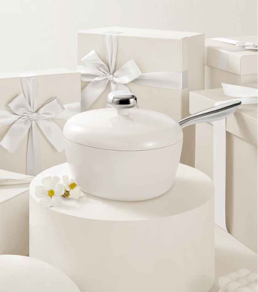 温仑山Velosan鹅卵石不粘奶锅VE007高效导热耐用易洁省心设计