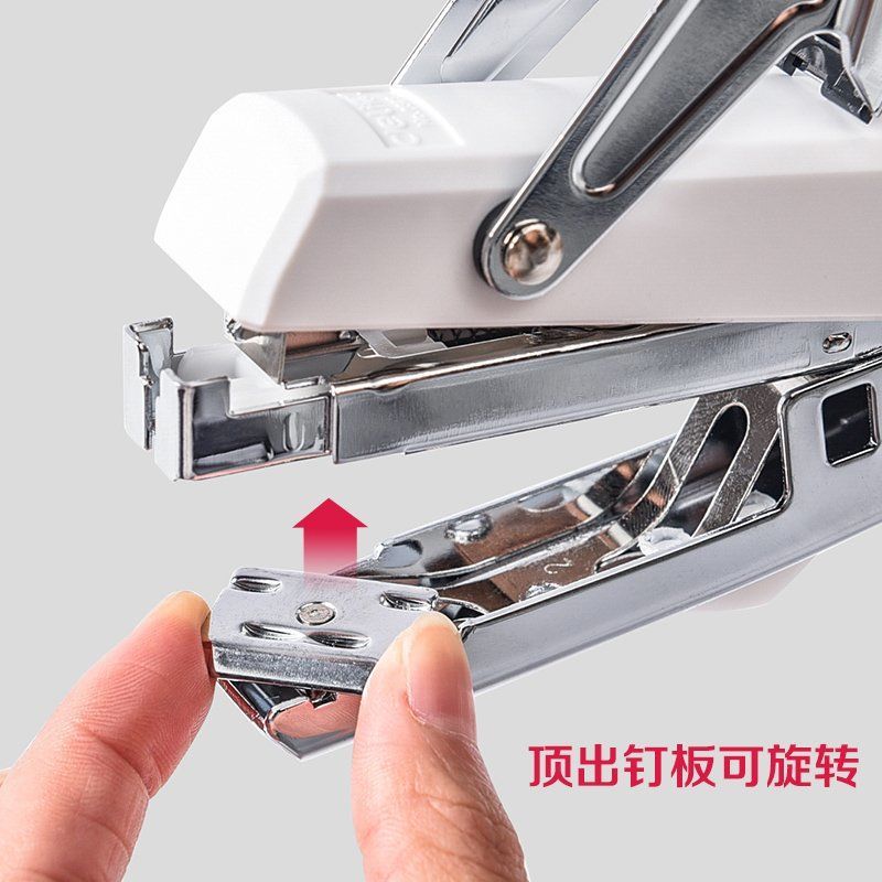得力省力型手握式订书机办公学习用12号订书器多功能标准型订书机 配套一万枚订书针