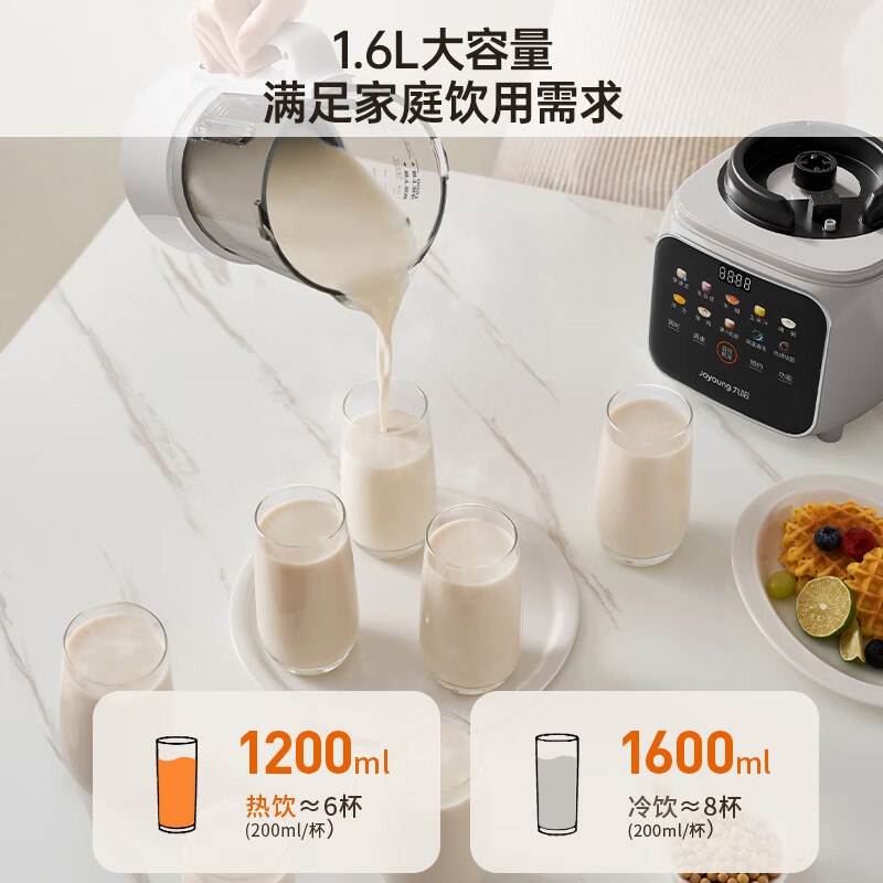 九阳(Joyoung)破壁机1.6L大容量家用全自动豆浆机降噪榨汁料理机五谷杂粮破壁机L16-P936高清大图