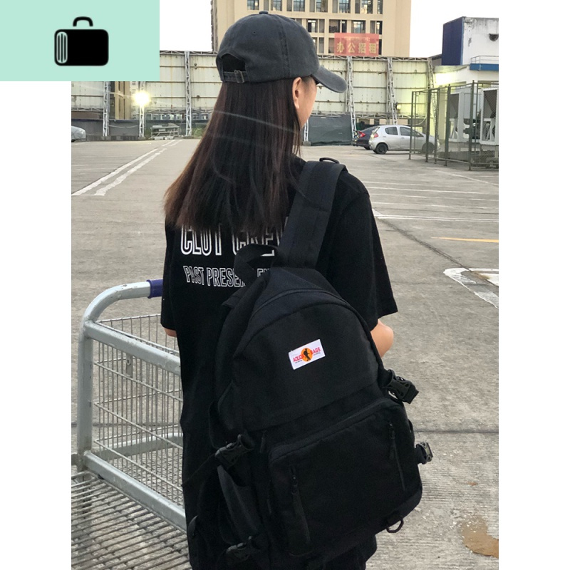 韩版街潮双肩包女大容量高中学生书包休闲运动包百搭电脑旅行背包NEW LAKE