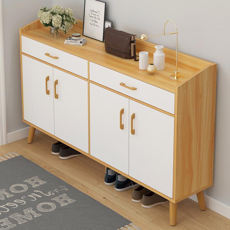 鞋柜玄关柜家用口实木脚多层大容量柜子储物柜经济型简易鞋架子定制