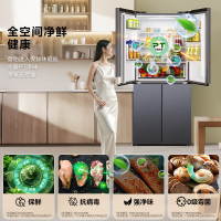 [苏宁自营]美的冰箱出品华凌406L十字双开门对开多门四门冰箱61cm超薄家用电冰箱一级能效HR-426WSP