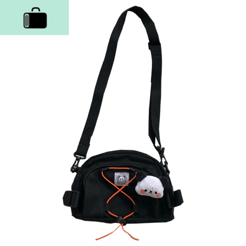 韩国ins复古可爱少女帆布包女斜挎包ulzzang日系原宿风学生小包包NEWLAKE高清大图