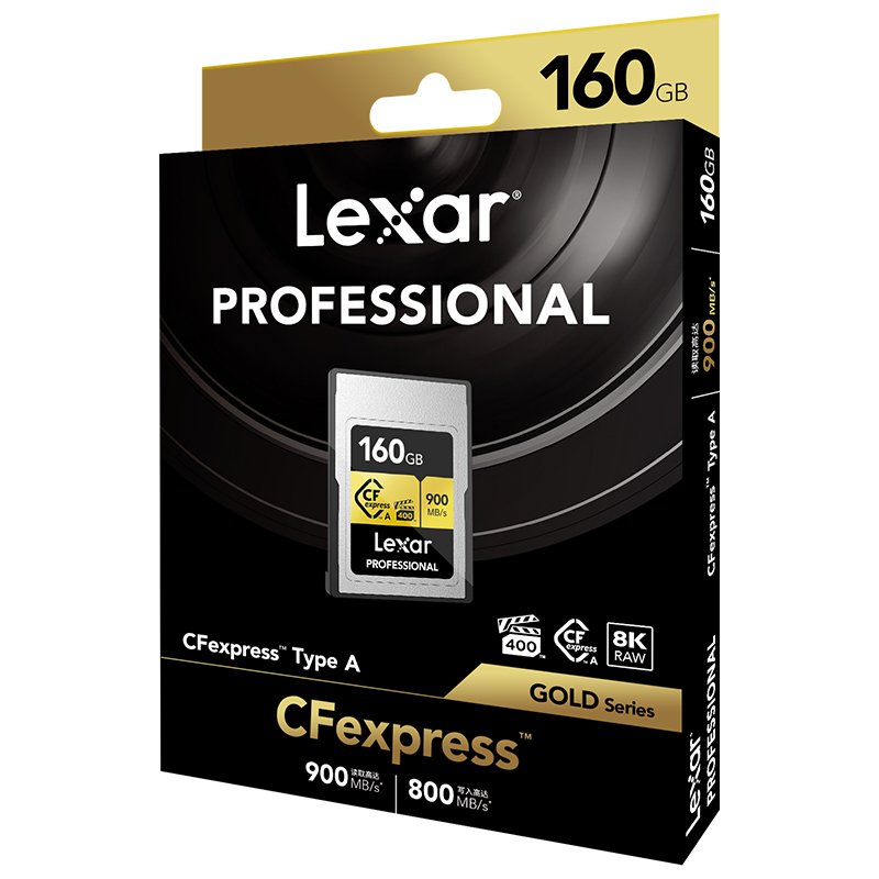 雷克沙(Lexar)160GB Cfexpress Type A存储卡 VPG 400视频等级 8K超清录制 读900M