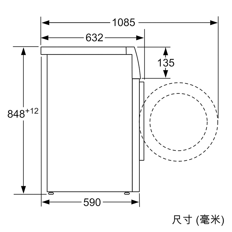 博 世 德国进口10KG大容量活氧洗衣机筒自清洁除螨 WGA656B00W