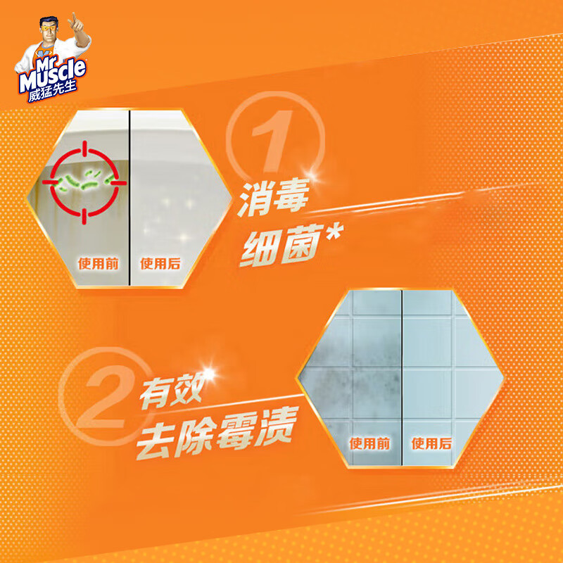 威猛先生(Mr Muscle)84消毒液 500g 清新花香 除菌液漂白水高清大图