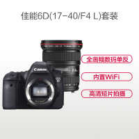 佳能(Canon) EOS 6D(17-40mm F4) 数码单反相机 单镜头套装 约2020万像素