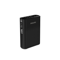 飞利浦 PHILIPS 便携式扩音器 小蜜蜂插卡音箱 扩音喇叭 大功率教学专用教师导游话筒 播放器 SBM200黑色