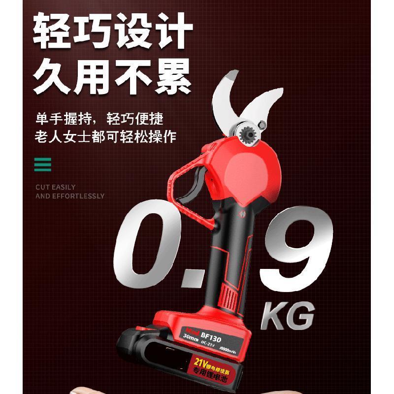 电动剪阿斯卡利刀果树充电式修枝剪强力园林园艺剪树枝锂电高空粗枝电剪子 3.0公分一电-充旗舰款