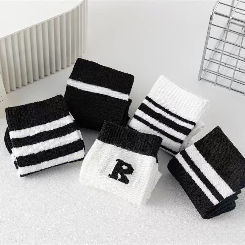 袜子女中筒袜春秋长袜高清大图