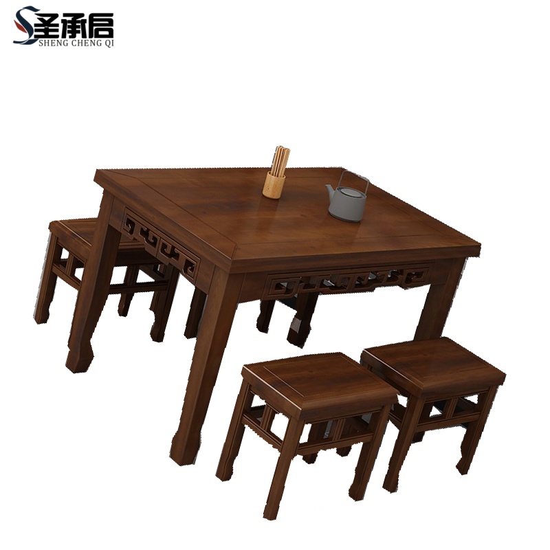 圣承启餐桌1.6米套高清大图