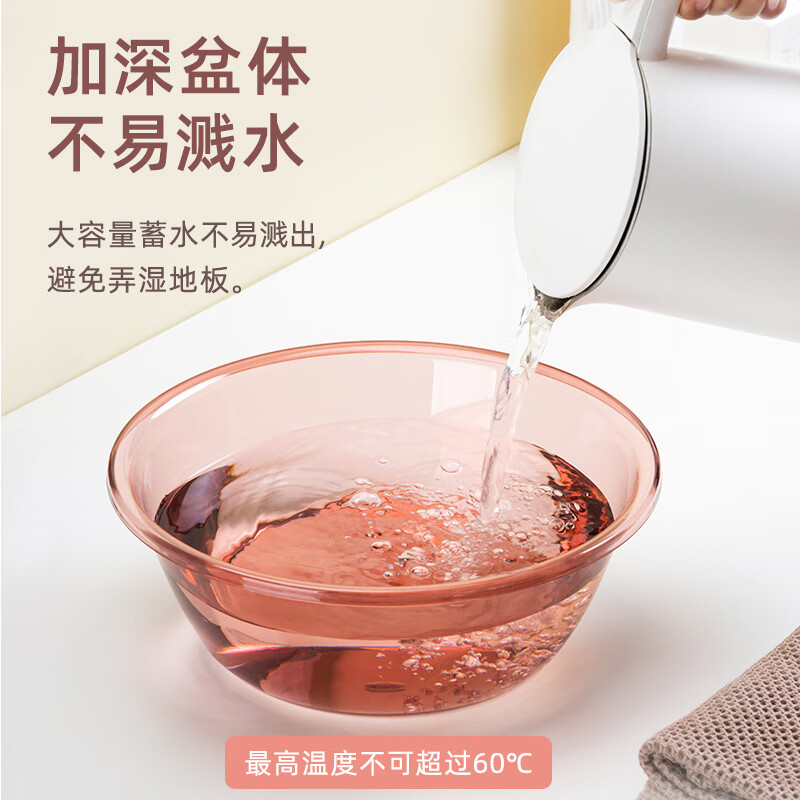CHAHUA茶花塑料盆37cm1只洗脸盆子大号洗菜洗衣盆加厚透明泡脚盆洗脚盆*115005高清大图