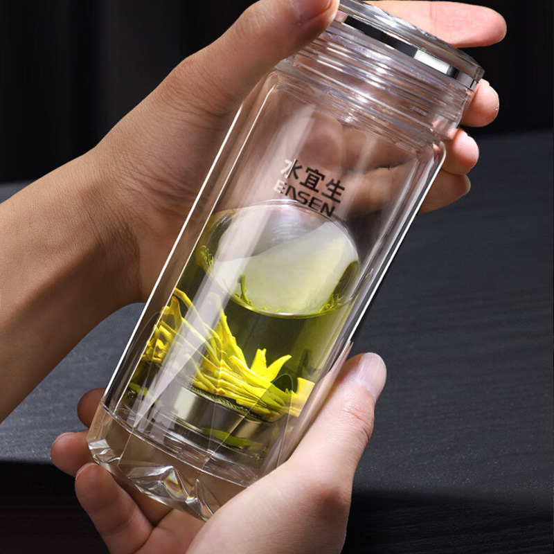 水宜生玻璃杯330ml钻石切面手工烧制弱碱G610高清大图