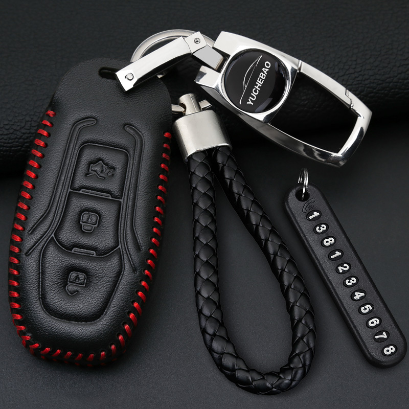 福特蒙迪欧真皮汽车钥匙包专用于蒙迪欧钥匙套壳真皮钥匙保护套d款