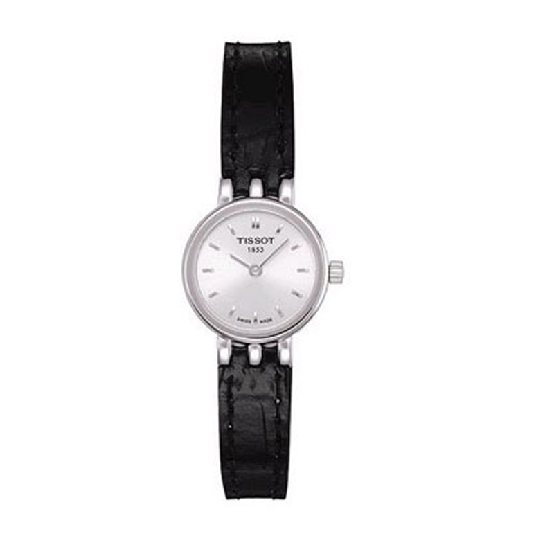 天梭(TISSOT)时尚系列真皮金框女士石英手表T058.009.36.031.00