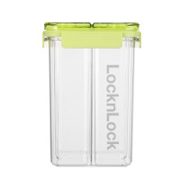 乐扣乐扣(locknlock)分格分类储粮密封隔潮防虫食品用材料送量杯简约风高颜值储物罐 绿色HTE957FU