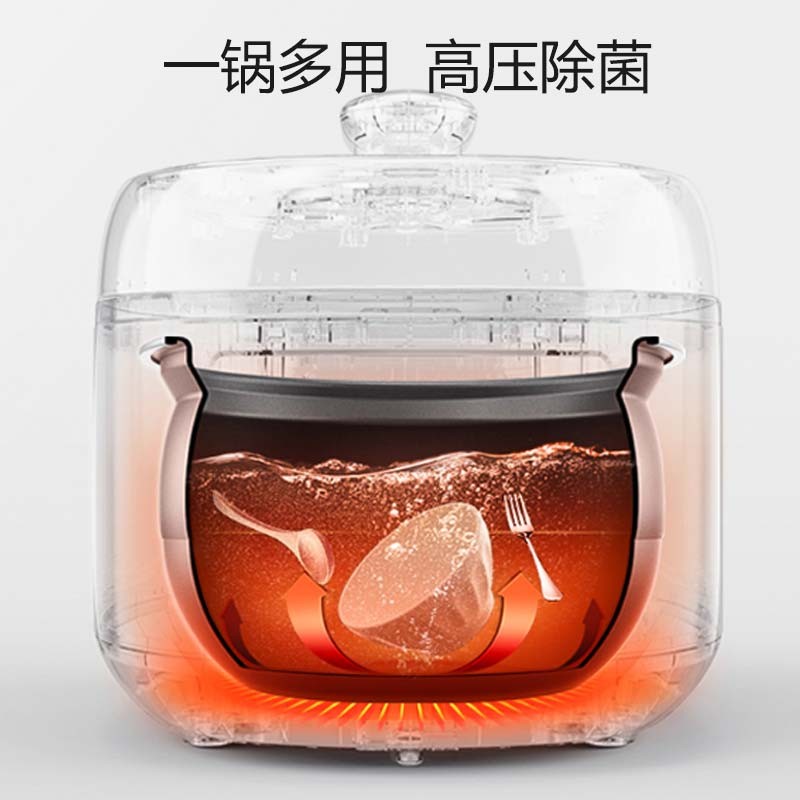 九阳 电压力锅6L一锅双胆不粘内胆Y60C-B562高清大图
