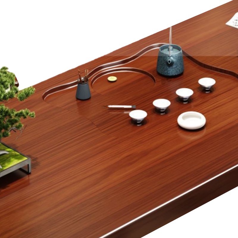 演发 茶桌1.4米+5椅+茶台 套高清大图