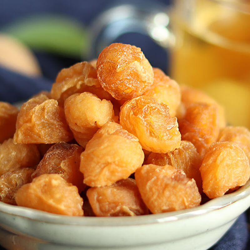 绿帝桂圆粒晶莹甘甜能煮能泡干度适中金黄厚实软韧不湿250g高清大图