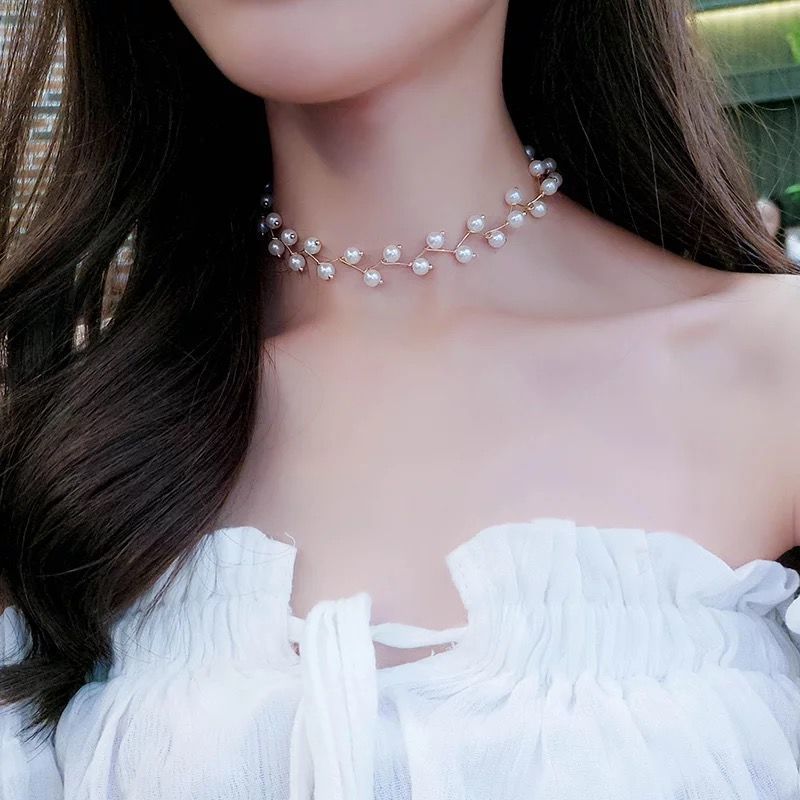 珍珠项链 Choker项链项圈女锁骨链短款百搭个性夏天颈链韩版脖子饰品配饰品