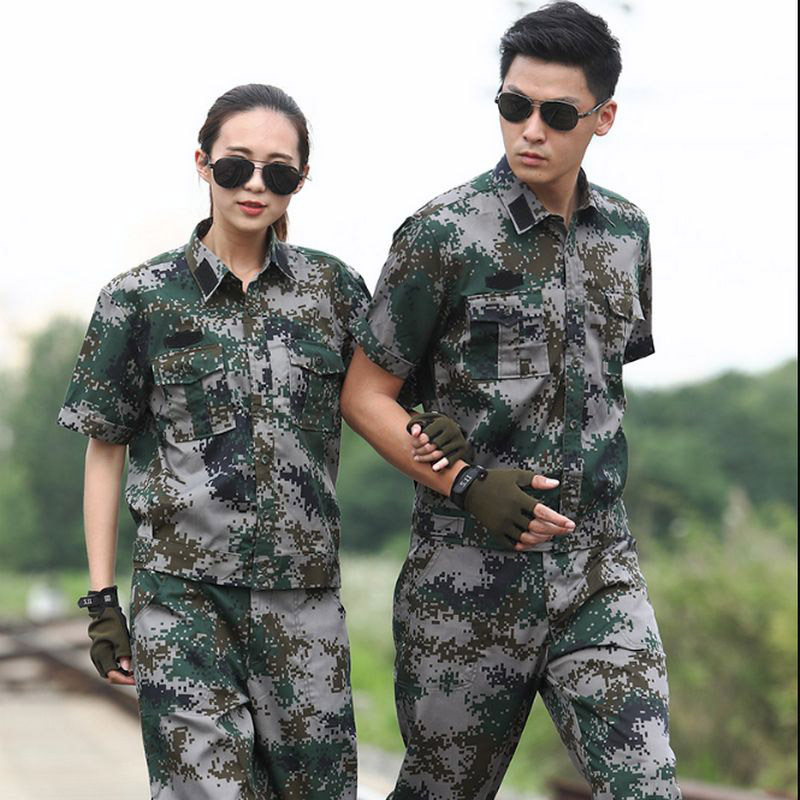 宏盛夏季短袖迷彩服套装xxxl185视频