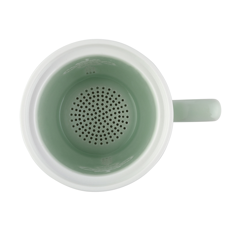 菲驰(VENES) FC501-450 办公室杯陶瓷杯茶艺杯 绿色(单位:个)