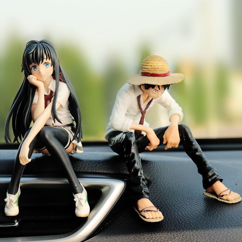 汽车摆件车载饰品创意手办路飞雪乃车内装饰用品男女神款个性内饰路飞