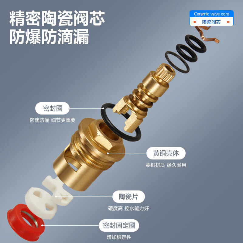 潜水艇F003L铜镀铬加长角阀高清大图