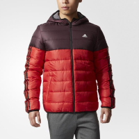 阿迪达斯男装17冬新款运动服防风保暖连帽双面羽绒服BQ4184BQ4176
