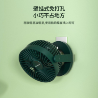 赛亿(Shinee)帝王绿蓄电款2000毫小风扇小型桌面USB办公室电扇迷你学生宿舍台夹扇床头轻音车载壁挂便携式充电风扇