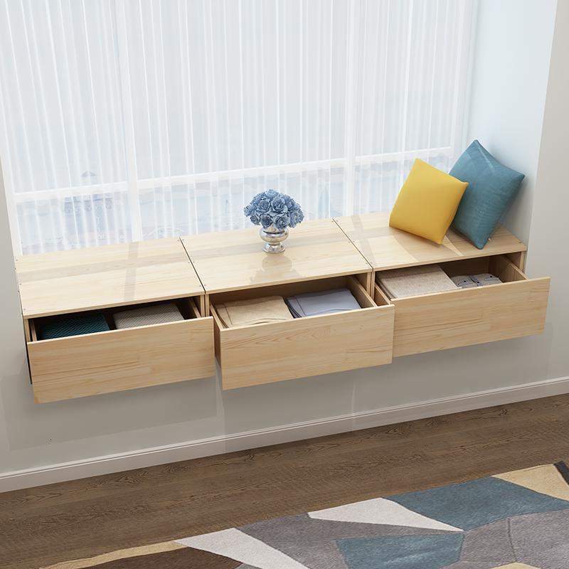 实木阳台飘窗储物柜落地自由组合置物柜多功能卧室榻榻米地柜可坐定制