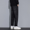 秋冬新款长绒棉牛仔裤直筒裤男休闲百搭弹力棉质潮牌韩版男士裤子_065