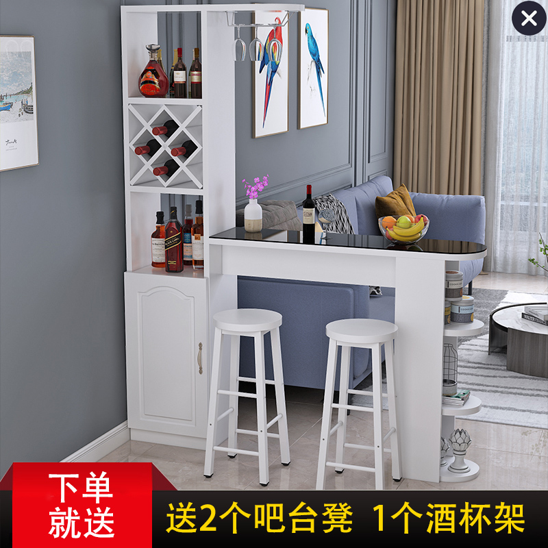 家用客厅吧台桌酒柜餐厅隔断柜现代简约玄关柜转角靠墙柜子小吧台_25 尺寸定制颜色备注组装框架结构