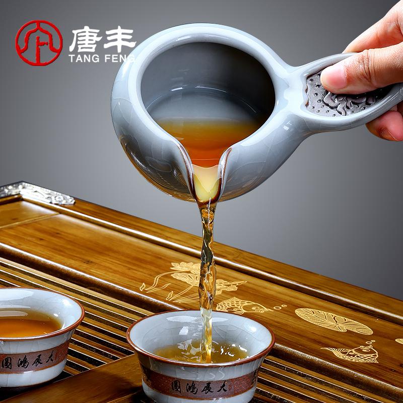 家柏饰(CORATED)哥窑自动茶具陶瓷石磨懒人旋转出茶现代简约开片可养功夫茶器高清大图