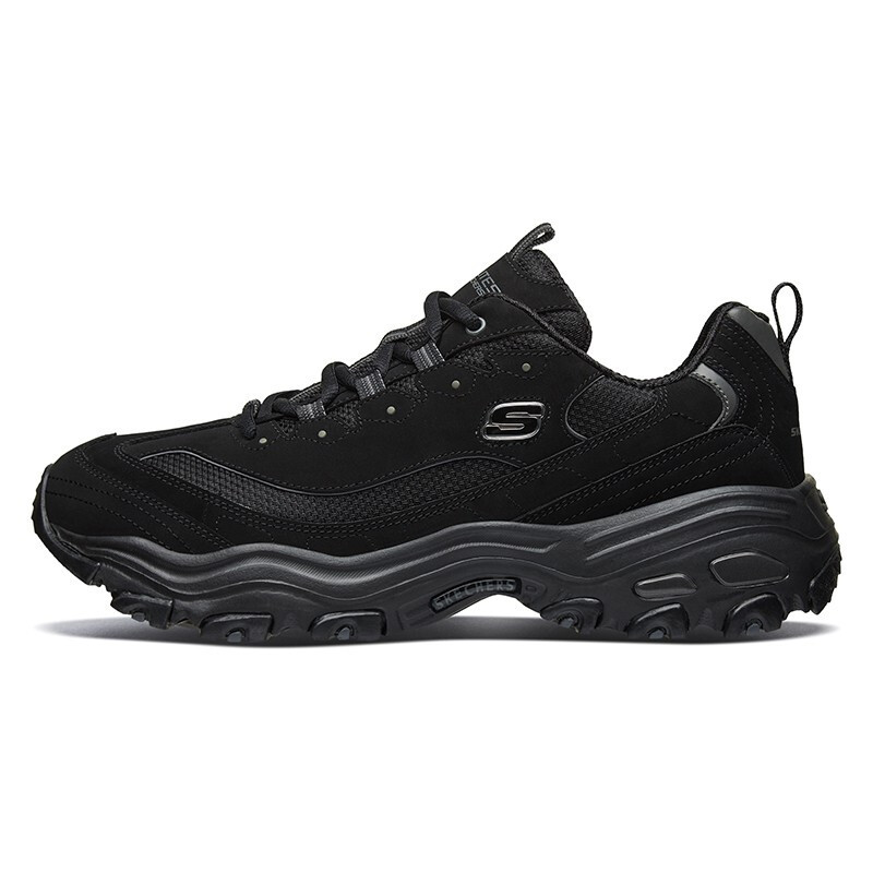 Skechers/斯凯奇男鞋新款复古厚底熊猫鞋轻质缓震运动休闲鞋52675-BBK ZP