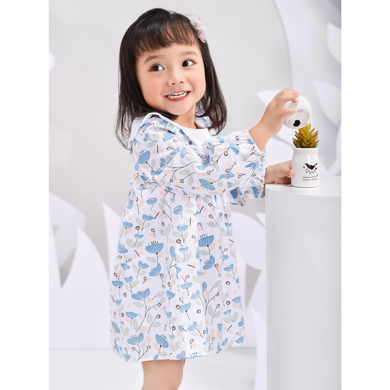 [8折价:47.2元]铅笔俱乐部童装女童连衣裙纯棉儿童公主裙春装新款小童清新甜美