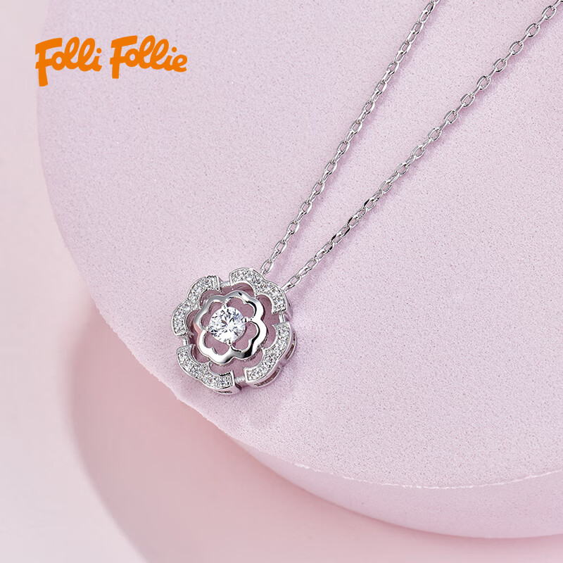 FOLLI FOLLIE 轻奢时尚潮流璀璨四叶花项链(3N20D005C)高清大图