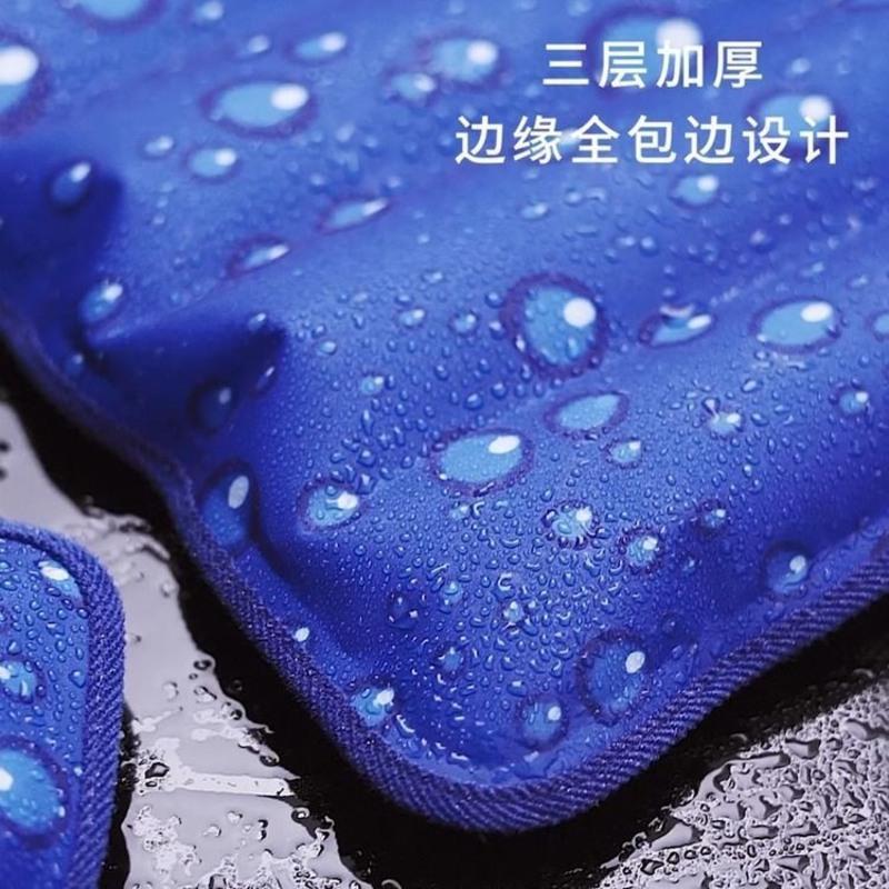 冰垫坐垫夏天透气水垫坐垫汽车学生夏季水袋凝胶降温神器冰袋凉 37*39蓝色水珠[升级加厚]