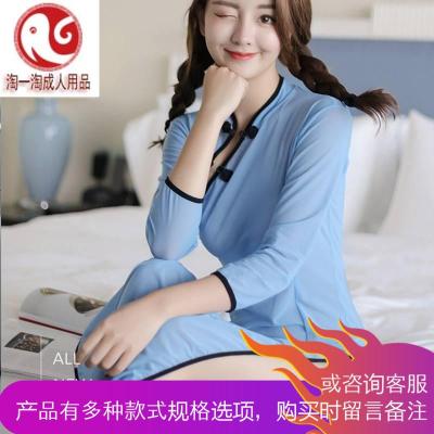 古典情趣内衣民国学生制服紧身小胸透视装夜火激情用品套装