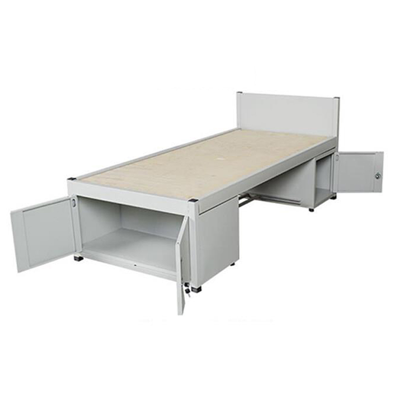 洛苏通盛钢制含柜单人床2米*1米常规款高清大图