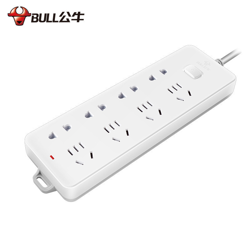 (ZDJ)公牛(bull) 八插位 带安全保护门 10米接线板 新国标 GN-403(S) (单位:个)